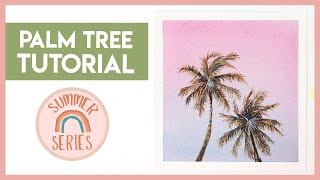 Palm Tree Watercolour Tutorial  (2019 Summer Series) by Wonder Forest 12,569 views 4 years ago 8 minutes, 35 seconds