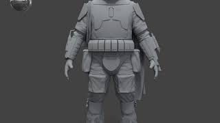 Boba Fett 3D Model - Maya - Zbrush - Arnold Renderer
