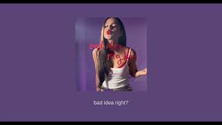 olivia rodrigo - bad idea right? (sped up)