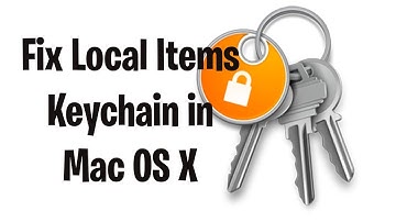 Fix Mac OS X Keychain Errors - Local Items Keychain asking for password