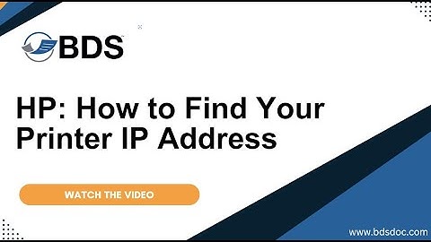 How to Find Your Printer IP Address on a HP MFP