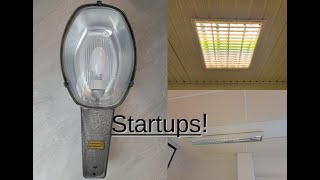 Some lamp videos from summer - preheat fluorescent and HPS startups!