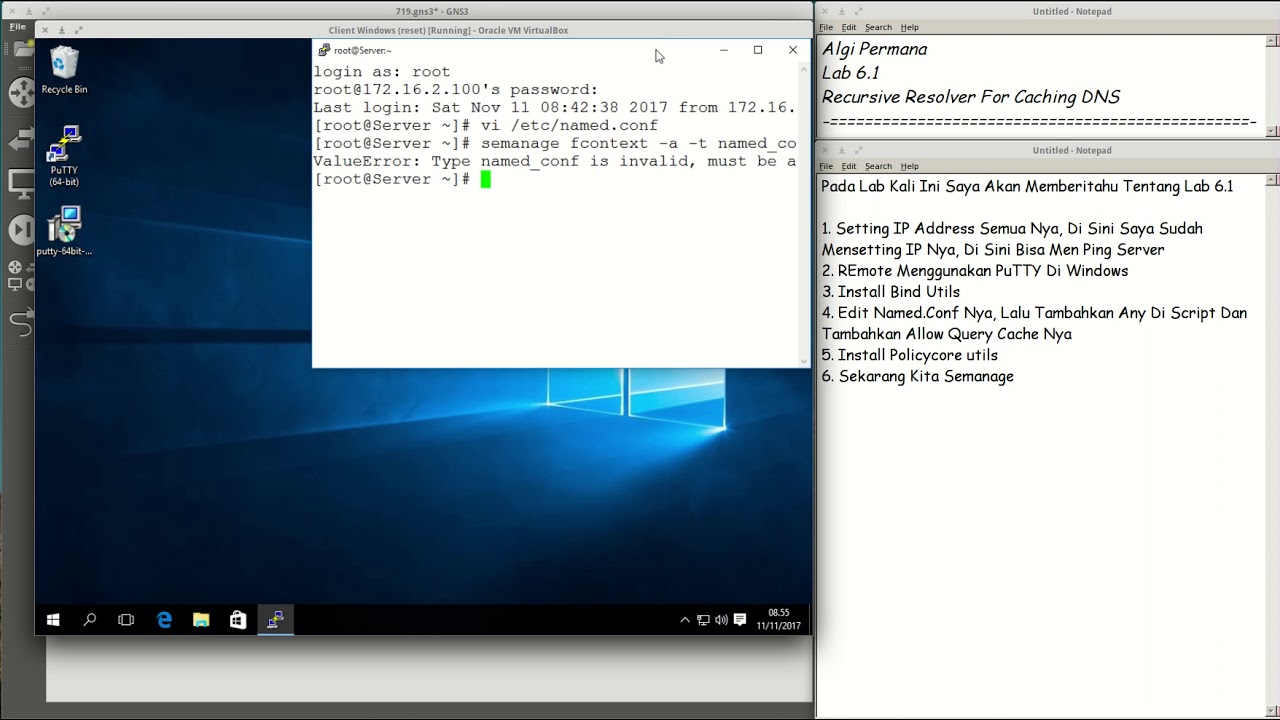 Lab 6.1 #Recursive Resolver For Caching DNS - YouTube