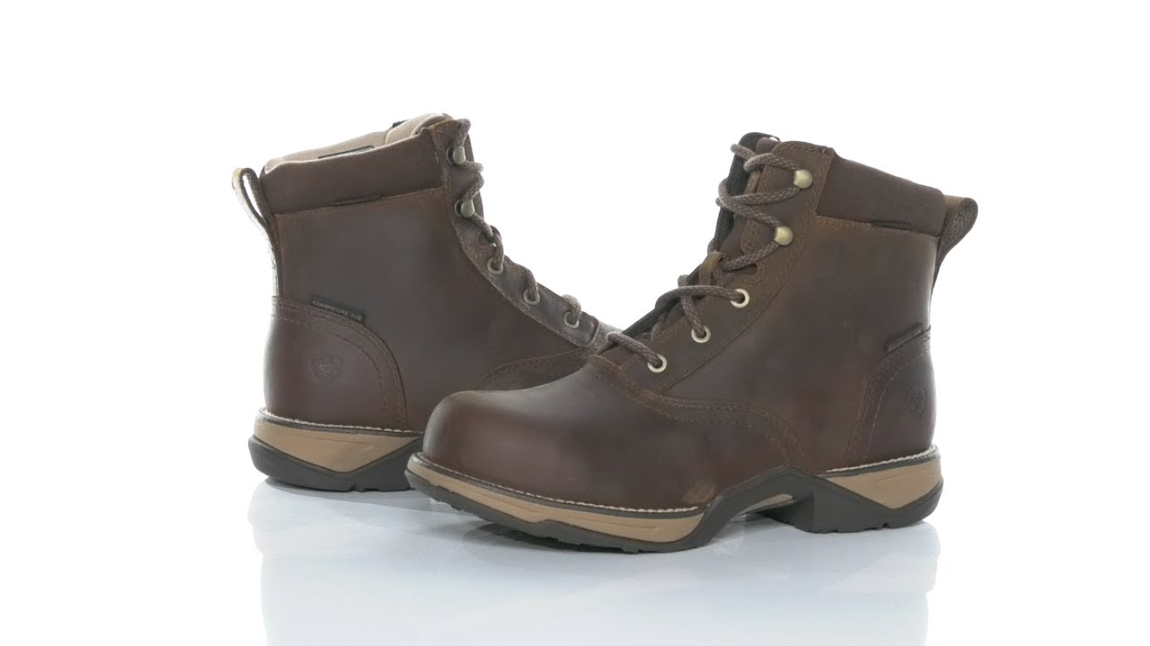 Ariat Anthem Lacer Square Toe Lace Up Womens Boots In Dark Brown UK 4 - 9 U Ariat Anthem Lacer Square Toe Lace Up Womens Boots In Dark Brown UK 4 - 9 U
