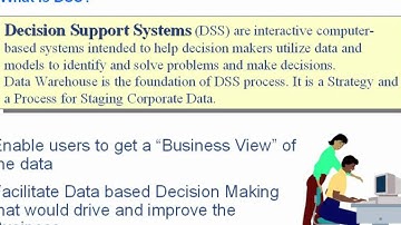 Decision Support Systems - An Introduction