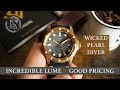 Insane Lume, Great Build Quality &amp; Excellent Price - Wicked Watch Co. Pearl Diver Review - B&amp;B