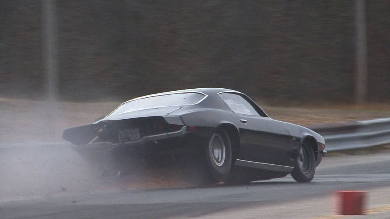 WILD Big Tire Camaro CRASH