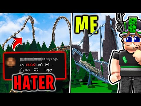 My HATER Challenged ME To a BUILD BATTLE! (Theme Park Tycoon 2)