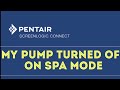 MI BOMBA SE APAGA EN MODO DE SPA           / MY PUMP GOES OFF ON SPA MODE