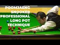 Snooker professional clearing the colours and discussing long shot technique