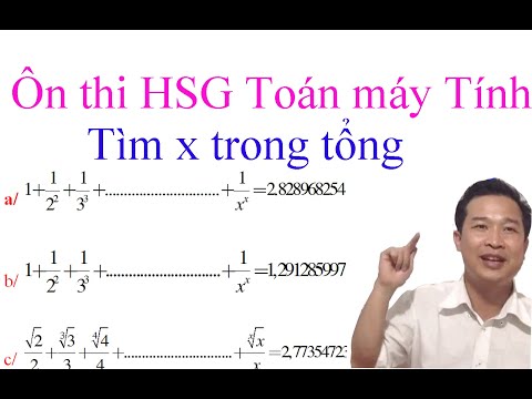 Video Toán HSG máy tính : Tìm x trong tổng - youtube