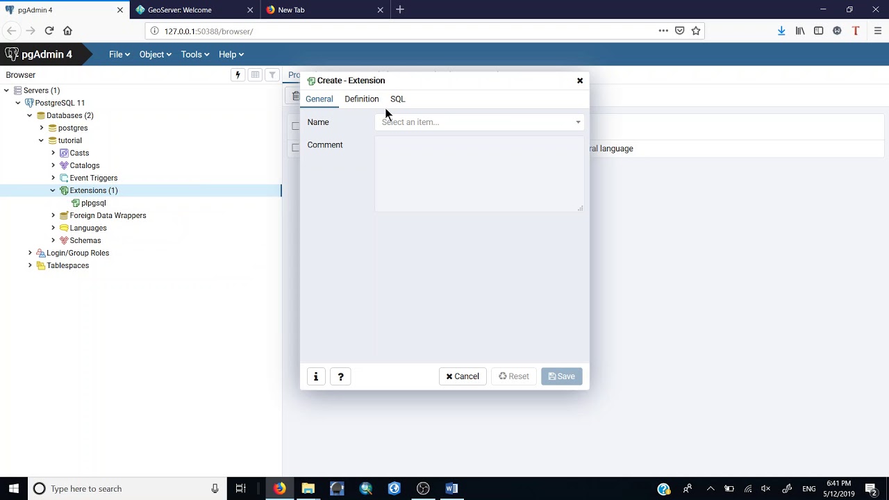 Creating PostgreSQL Spatial Database - YouTube