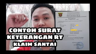 Contoh surat keterangan RT buat klaim SANTAI by home credit