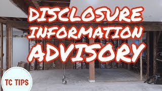 Disclosure Information Advisory