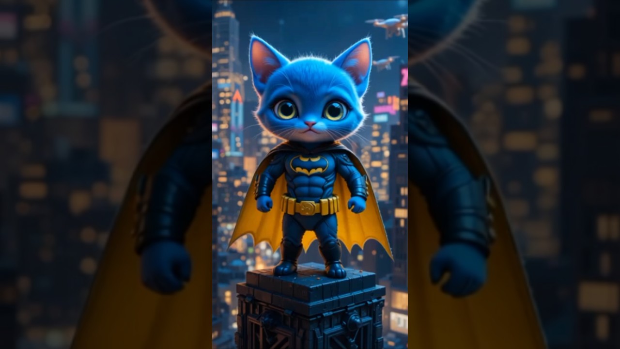 This kitty doesn’t purr... it protects! 🦇🐾 