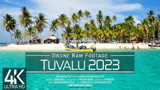 【4K】🇹🇻 Drone RAW Footage 🔥 This is TUVALU 2023 🔥 South Pacific Island Nation 🔥 UltraHD Stock Video