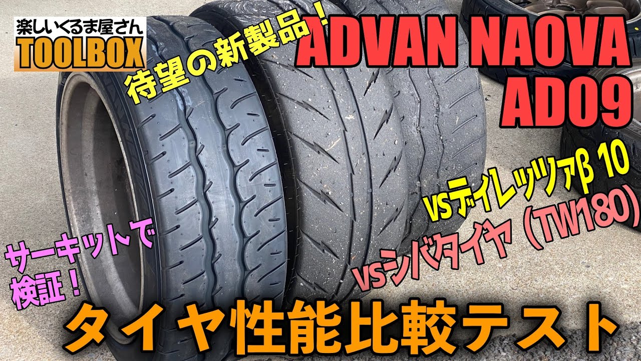 待望の新製品ADVANネオバAD09！サーキットで比較性能テスト！vsシバタイヤvsディレッツァβ10