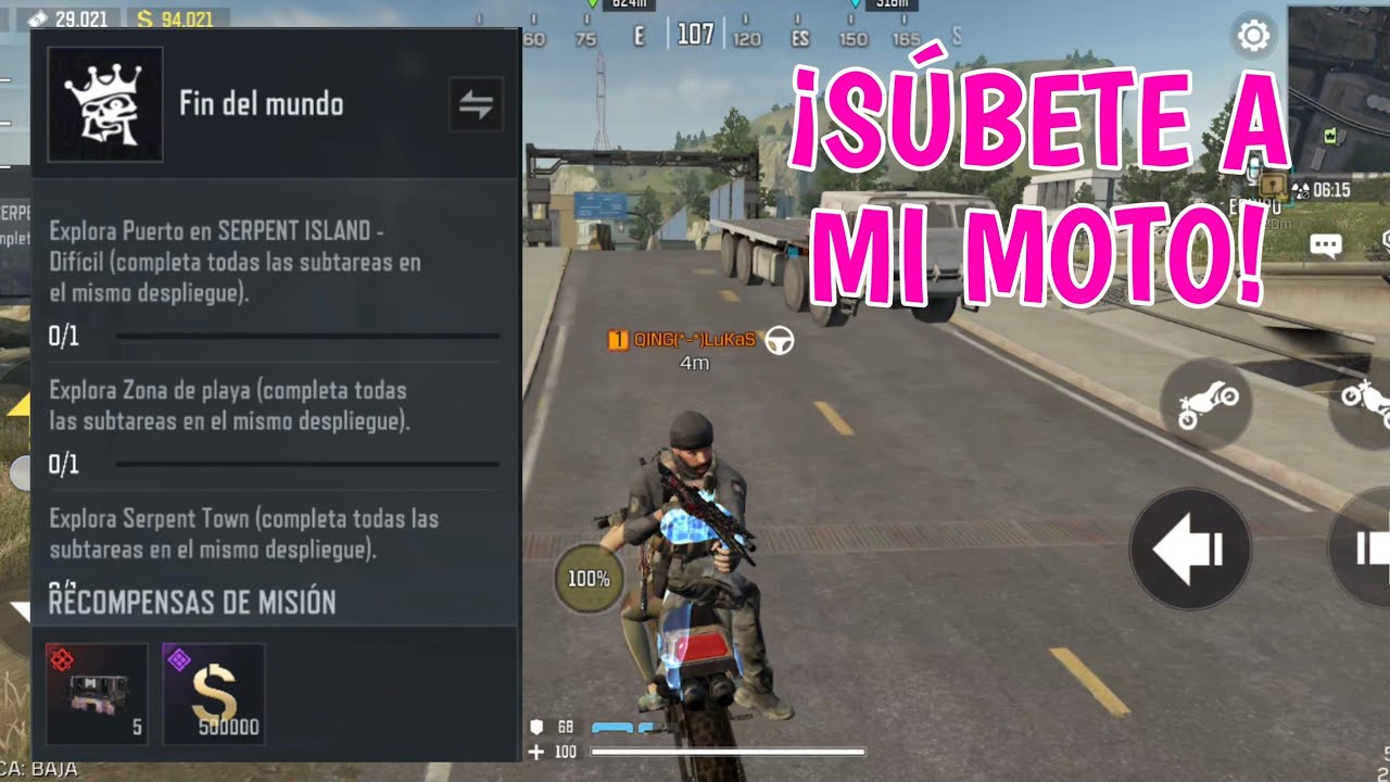 Misiones de Facción Fin del mundo Explora Puerto en Serpent Island Dificil DMZ RECON - COD Mobile