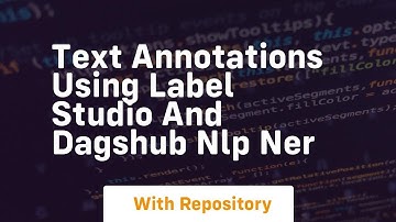 Text annotations using label studio and dagshub nlp ner