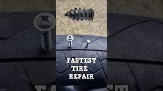 Fastest and Cheapest Tire Repair #tirescrew #tirerepair #tireplug #howitworks #repairscrew