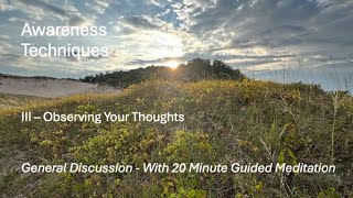 8. Observing Your Thoughts Part II