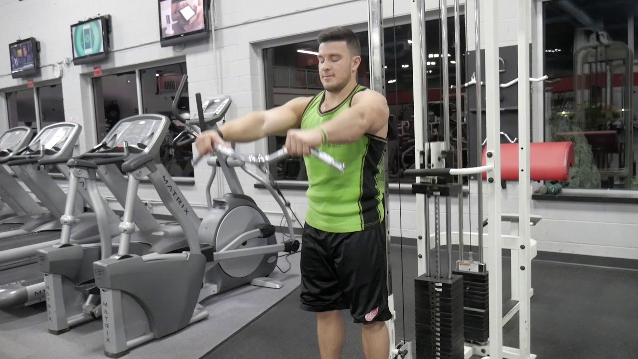 Low Cable EZ Bar Front Raise YouTube