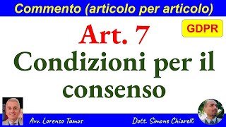 GDPR - commentary on art. 7 (Conditions for consent) by Tamos-Chiarelli (3/3/2023)