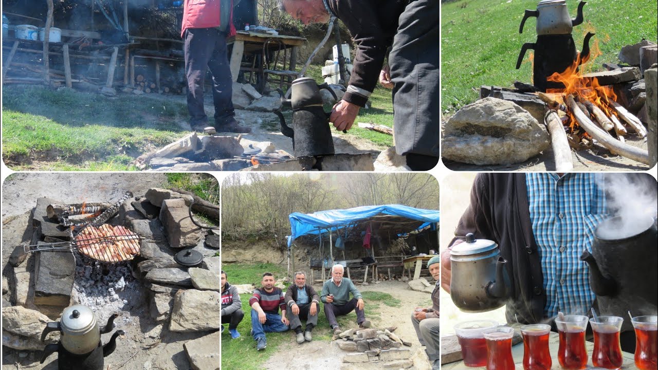 Piknik közde çay sohbet muhabbet mangal  doğa yeşillik ve Gamaz Hasan sohbetleri