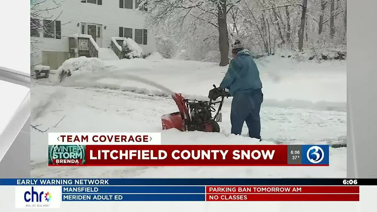 Cleaning up heavy snow in Litchfield County YouTube