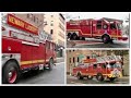 Newark NJ Fire Department Rescue 1, Ladder 11 &amp; Ladder 5 Responding on Washington St &amp; Raymond Blvd