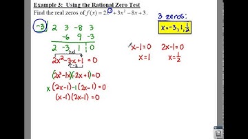 College Algebra: 3.4 Notes: Example 3 - Using the Rational Zero Test