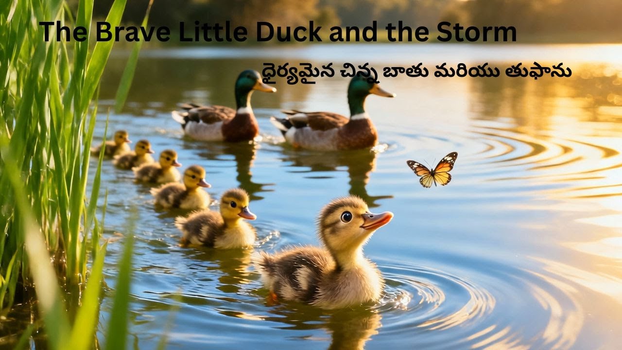 The Brave Little Duck and the Storm ( ధైర్యమైన చిన్న బాతు మరియు తుఫాను),  