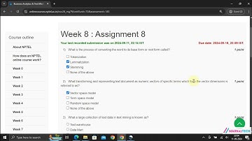 NPTEL Business Analytics & Text Mining Modeling using Python Week8 Assignment8 Solution JULY 2024