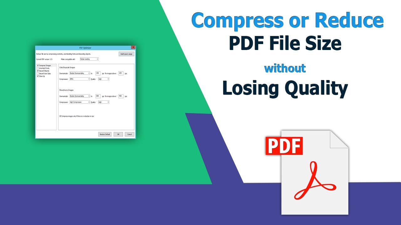 How to compress or reduce pdf file size without losing quality using Foxit PhantomPDF