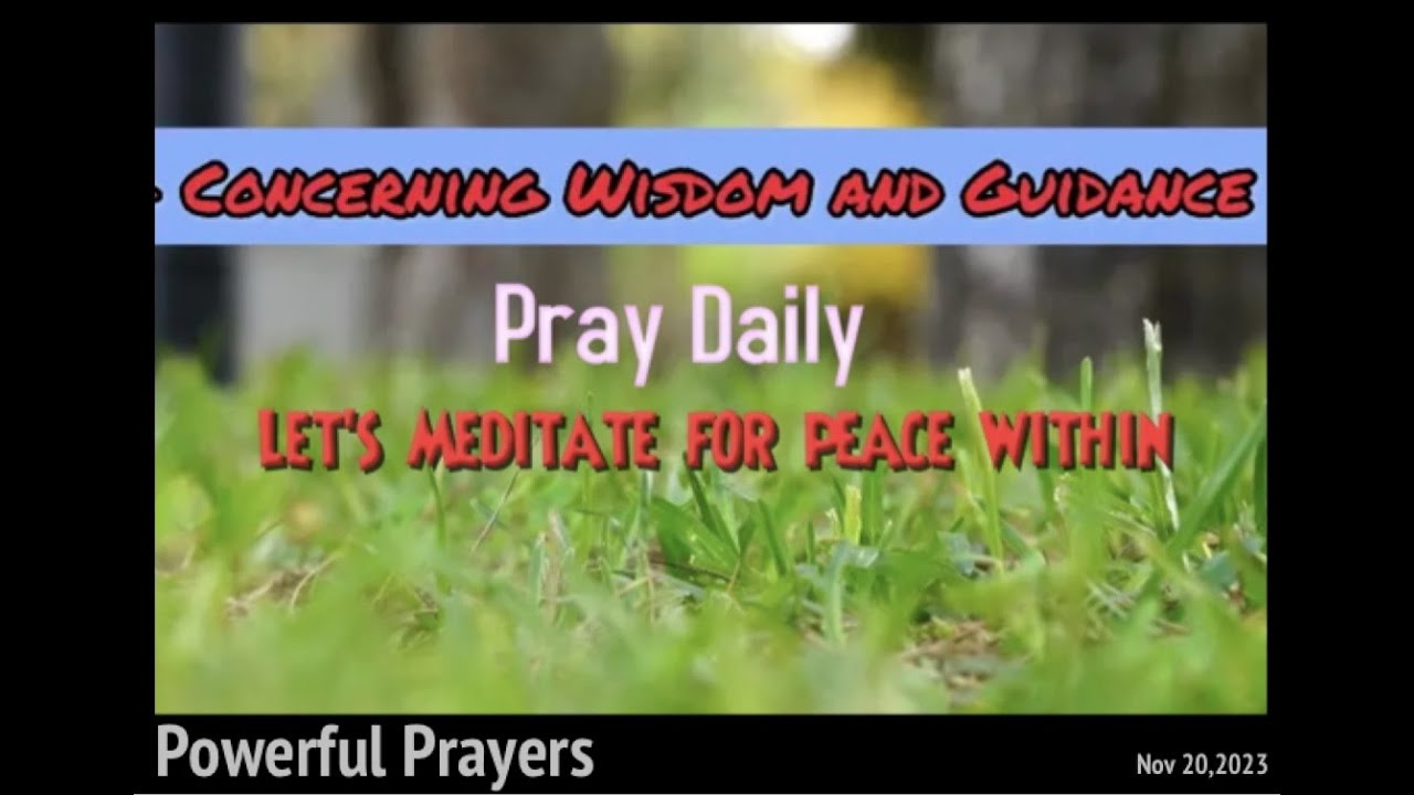A Powerful Prayer to Receive Wisdom and Guidance From God - Daily ...