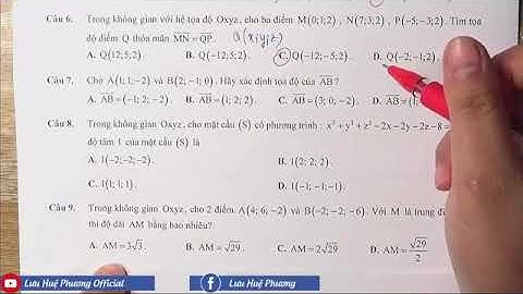 Cô Lưu Huệ Phương - Toán 12 - Hệ tọa độ trong không gian