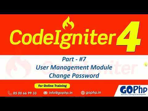 #41 Change Password | User Management Module | CodeIgniter 4 Tutorials