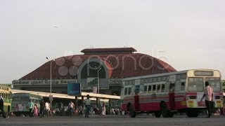 Chennai (Madras) bus terminus. Stock Footage screenshot 5