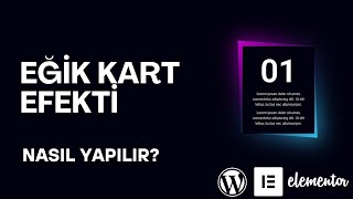 WordPress Elementor ile Eğik Kart Efekti Yapımı  | Skewed Card Effect (Uygulamalı Eğitim)