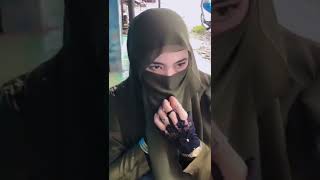 ketika wanita bercadar nge vape tonton sampai akhir #cadar #ukhty #niqab #ukhti #wanitabercadar