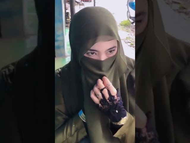 ketika wanita bercadar nge vape tonton sampai akhir #cadar #ukhty #niqab #ukhti #wanitabercadar class=