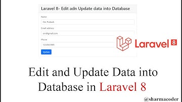 Laravel 8 CRUD 3: Edit and update data into database in laravel 8