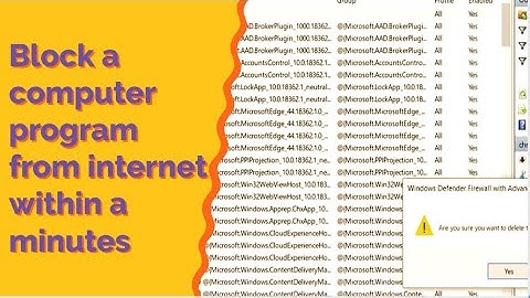 Block or Allow Applications Accessing Internet in Windows 10 Firewall