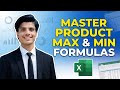 Master " PRODUCT, MAX &amp; MIN"  formulas IN 2 Minutes 😎 ll Formulas series 