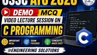 OSSC ATO 2026..Demo MCQ practice Session on C programming
