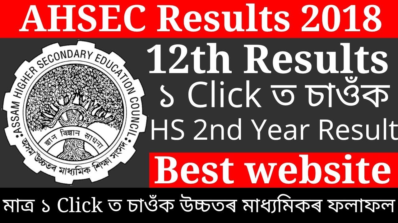 Assam HS 2nd Year Final Results 2018
