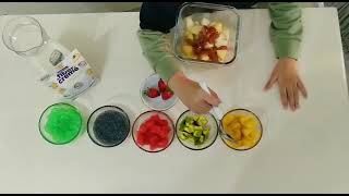 membuat XiMilU (Sop buah hongkong)|Fiber creme, bersama kakak Malika
