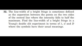 The line-width of a bright fringe is sometimes defined as the separation between the points on the t