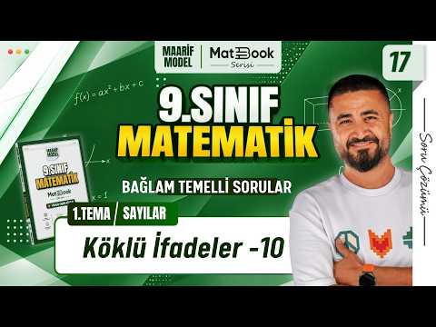 Köklü İfadeler 10 | Bağlam Temelli Sorular | 9.Sınıf Matematik | Matbook | Maarif Model 2027