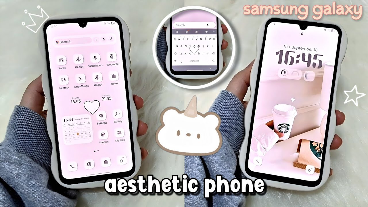 how to make your android phone aesthetic 🐼✨️ ( Samsung Galaxy A15 🩵 )  setup & customization